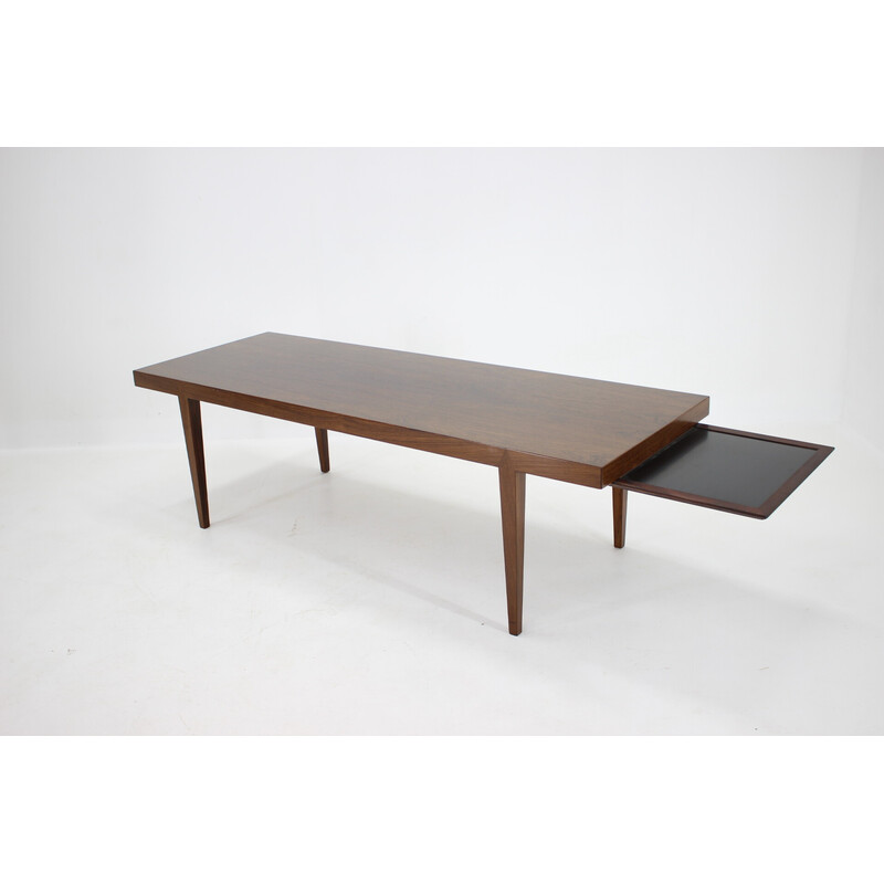 Vintage rosewood coffee table model 44 by Severin Hansen for Haslev, Denmark 1960s