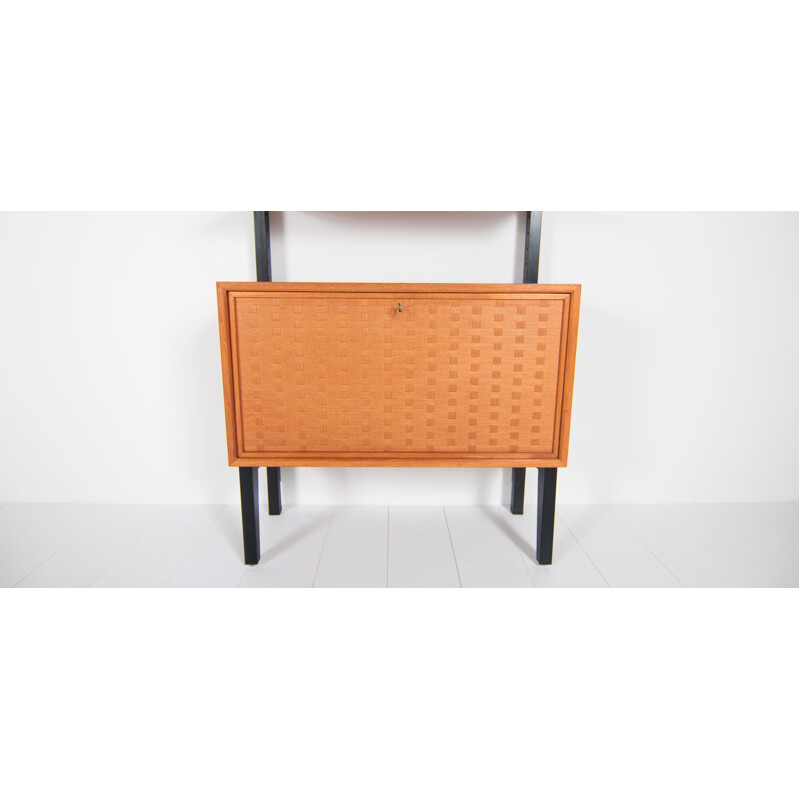 Poul Cadovius wall system with chest with panel door - 1960s