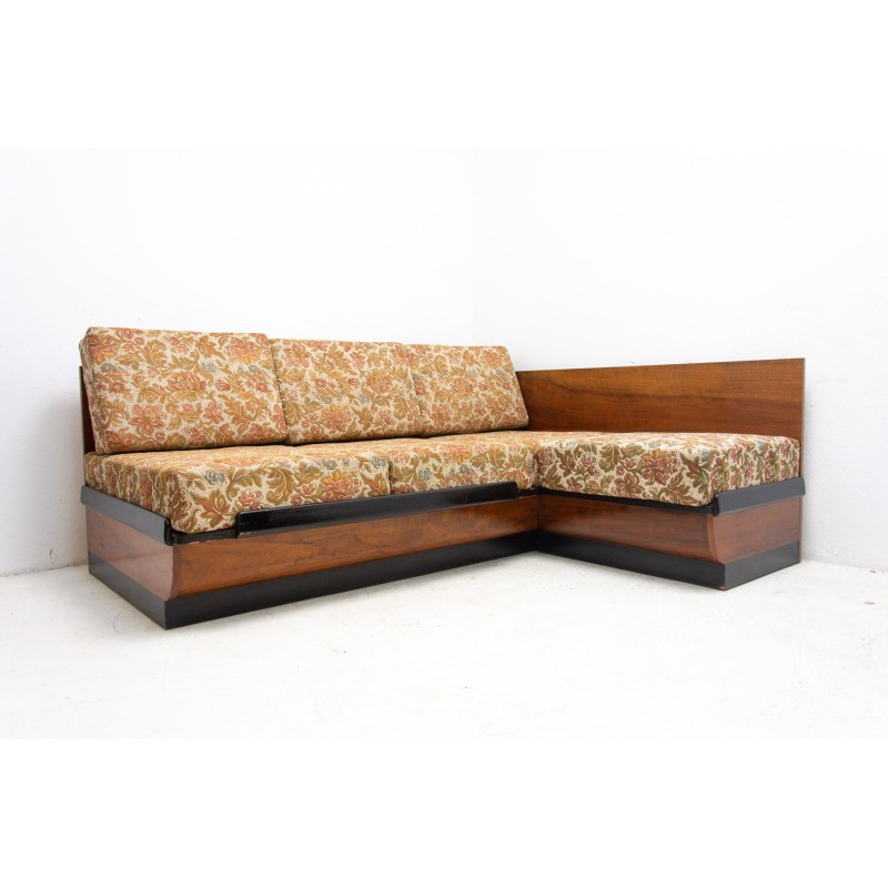 Mid century corner folding sofabed by Jindřich Halabala for Up Závody, Czechoslovakia 1950s