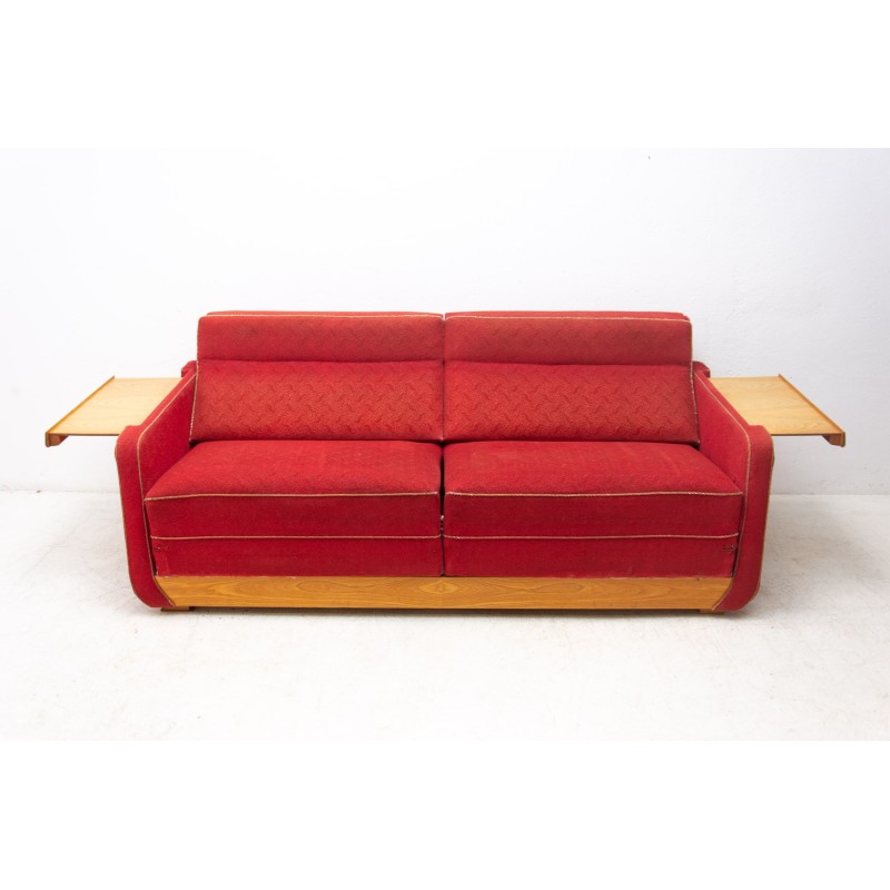 Mid century folding sofabed, Czechoslovakia 1950s