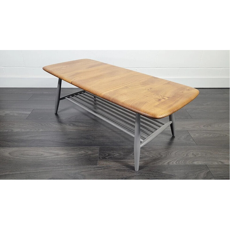 Vintage grey leg coffee table by Ercol, 1970s