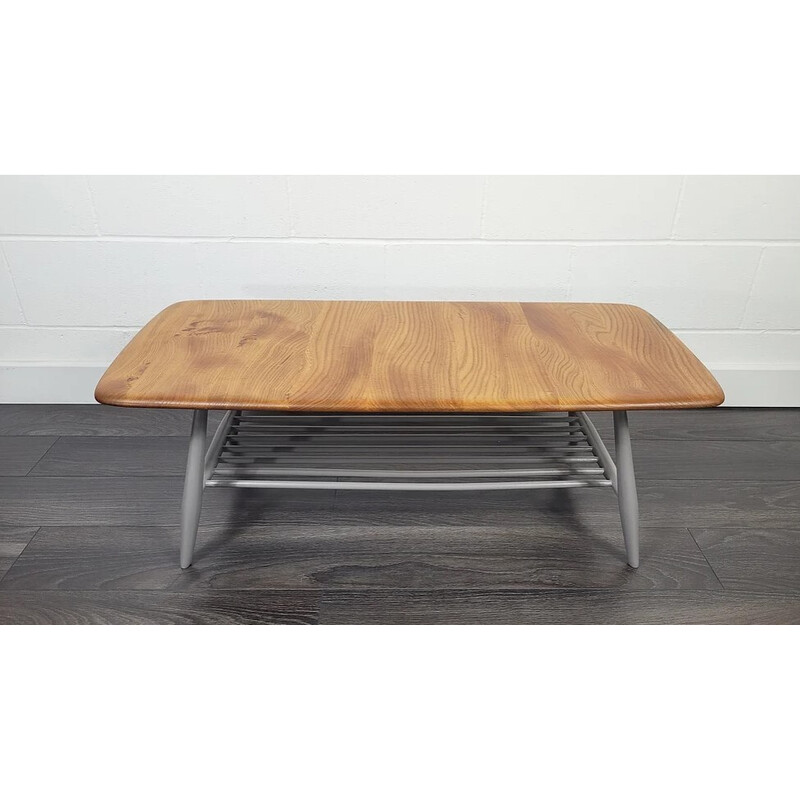 Vintage grey leg coffee table by Ercol, 1970s