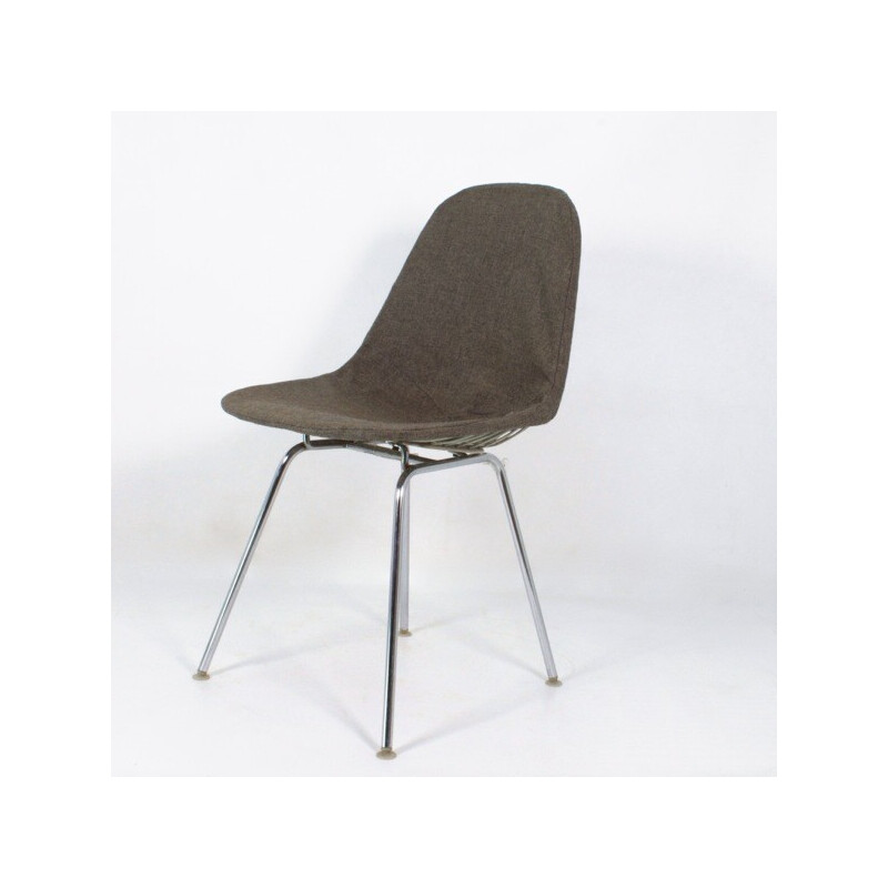 Pair of vintage "Dkx 1 Wire Chair" chairs by Charles and Ray Eames for Herman Miller, 1952