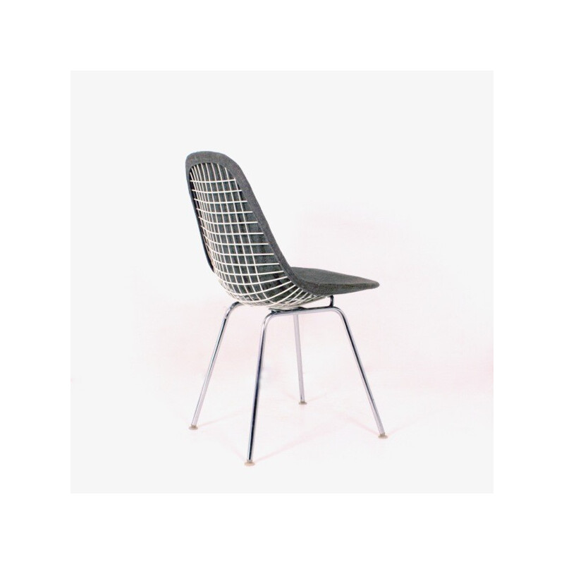 Paar vintage "Dkx 1 Wire Chair" van Charles en Ray Eames voor Herman Miller, 1952