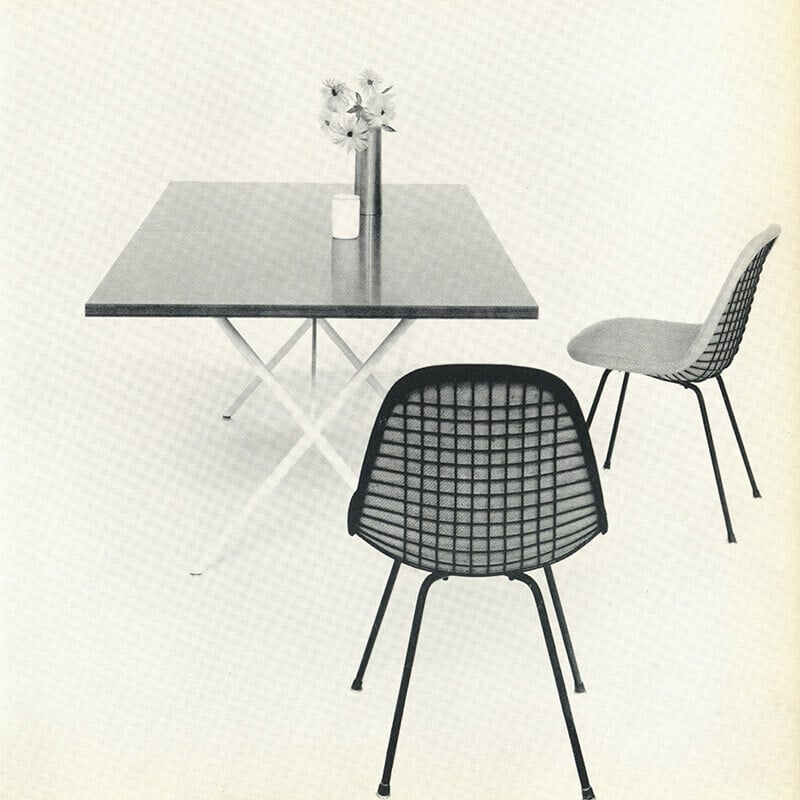 Paire de chaises vintage "Dkx 1 Wire Chair" de Charles et Ray Eames pour Herman Miller, 1952