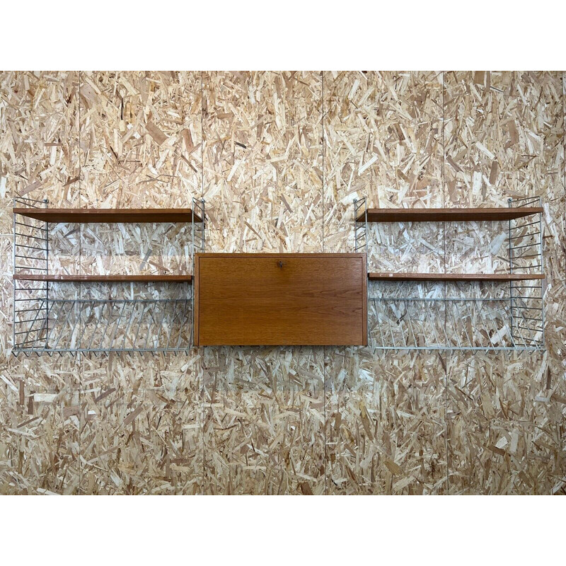 Vintage oakwood shelf module by Kajsa and Nils "Nisse" Strinning, Sweden 1960-1970s