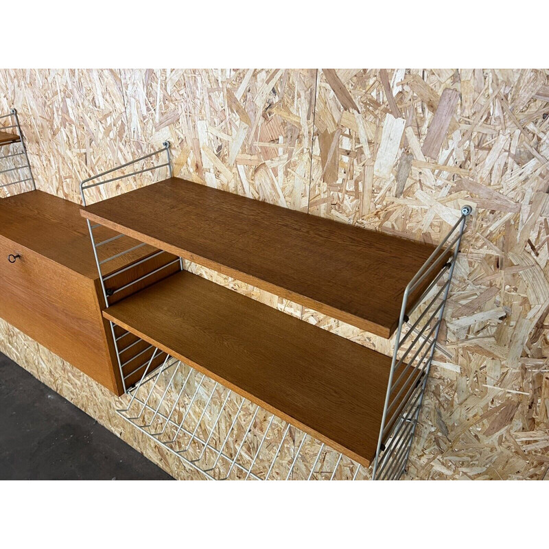 Vintage oakwood shelf module by Kajsa and Nils "Nisse" Strinning, Sweden 1960-1970s