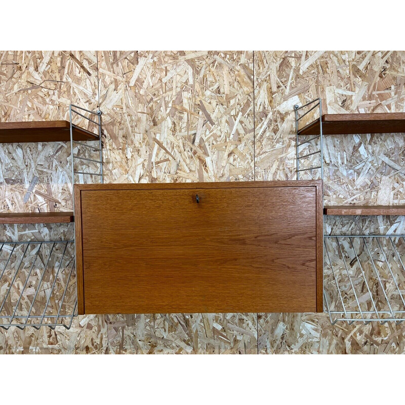 Vintage oakwood shelf module by Kajsa and Nils "Nisse" Strinning, Sweden 1960-1970s