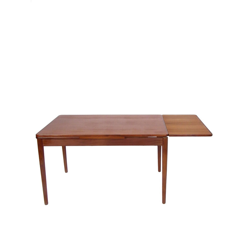 Extendable dining table in teak veneer - 1960s