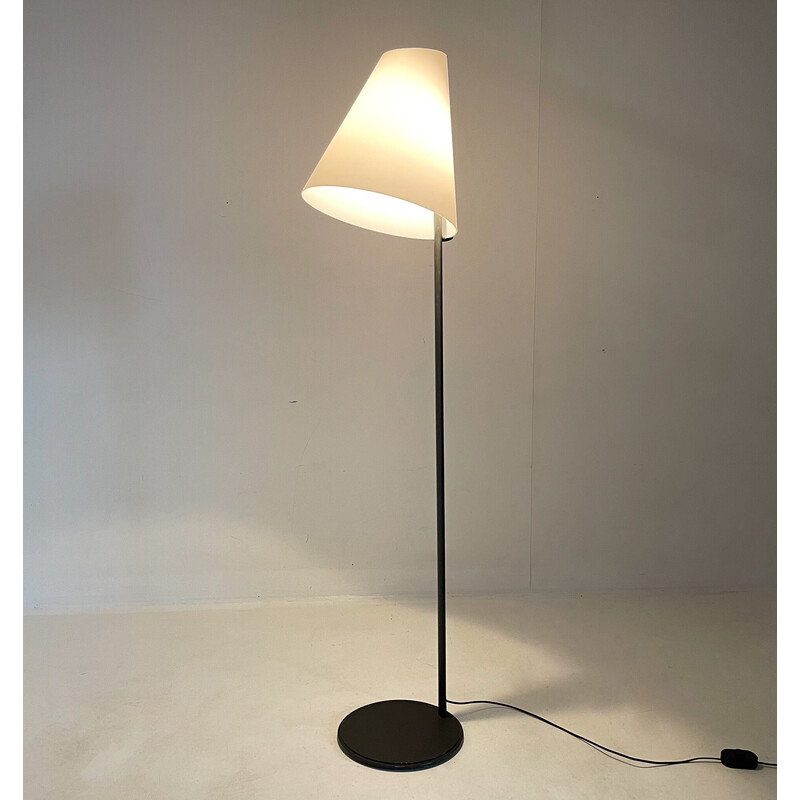 Vintage Micene floor lamp in metal and glass, Italy 1980