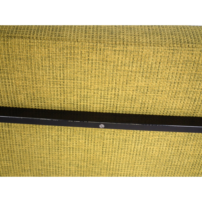 Yellow and grey 3-seater sofa - 1960s