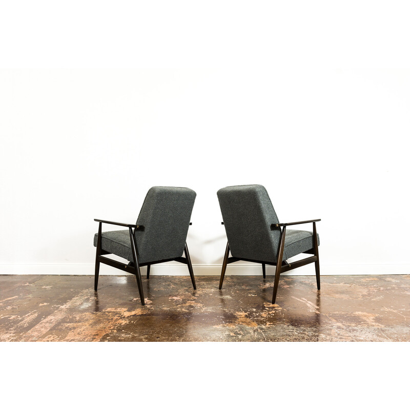 Pair of vintage loop chairs by H. Lis, 1960s