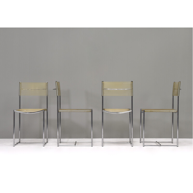 Set of 4 vintage Spaghetti chairs by G. Belotti for Alias, Italy 1979
