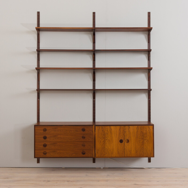Vintage rosewood wall unit by Thygesen and Sorensen for Hansen and Guldborg, 1960s