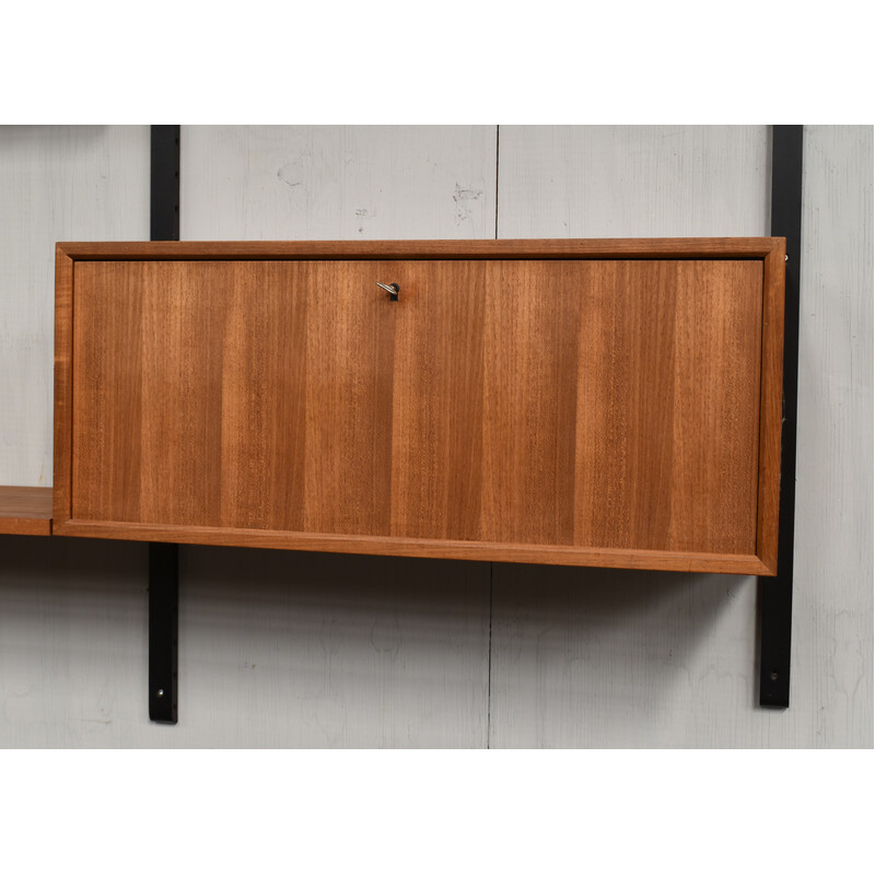 Vintage wall unit in teak by Poul Cadovius for Cado, Denmark 1950