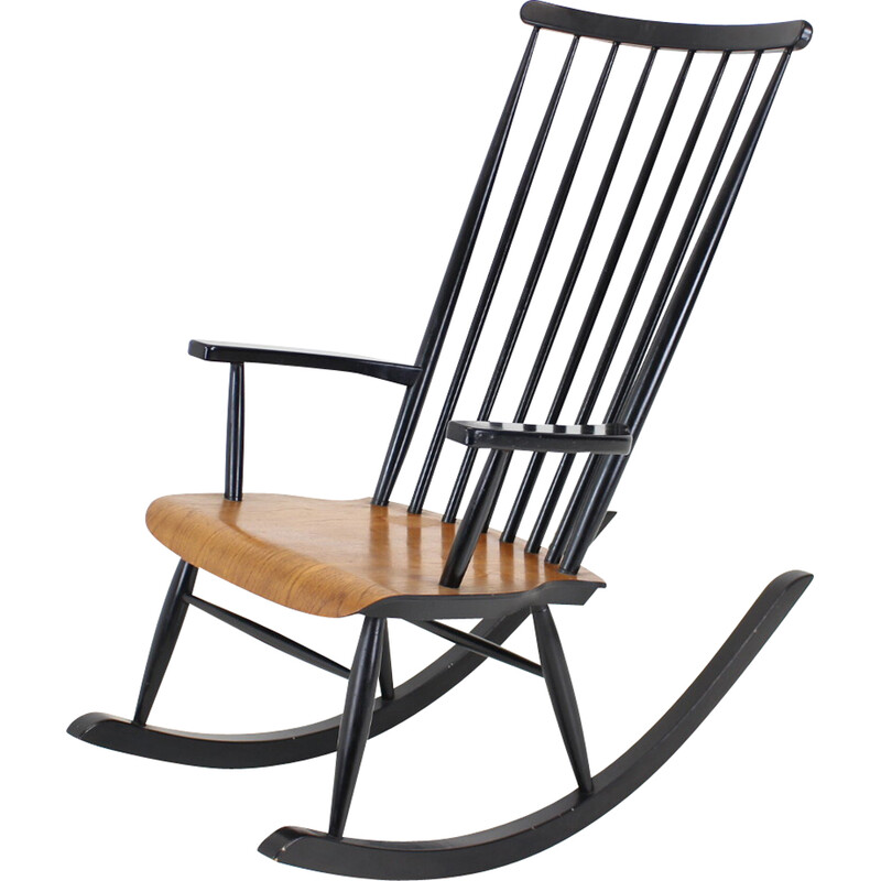 Vintage rocking chair by Varjosen Puunjalostus for Uusikylä, Finland 1960s