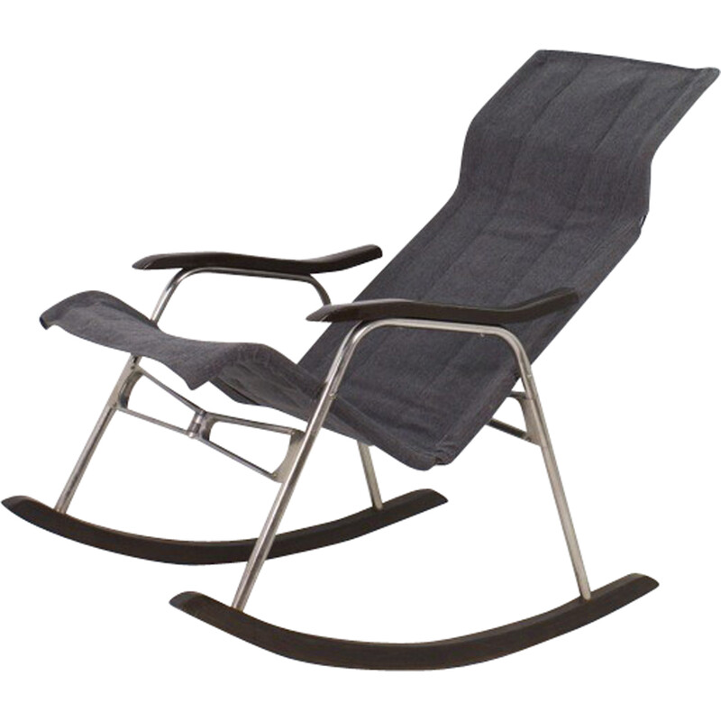 Rocking Chair Von Takeshi Nii, Japan, grau meliert, 1950