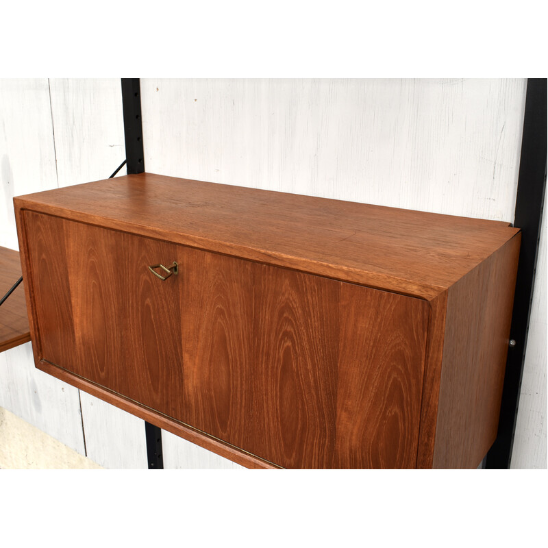 Vintage-Wandschrank aus Teakholz von Poul Cadovius für Cado, Dänemark 1950