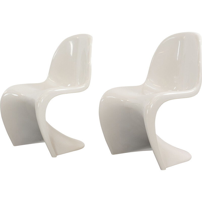 Pair of vintage Panton chairs by Verner Panton for Fehlbaum, 1976