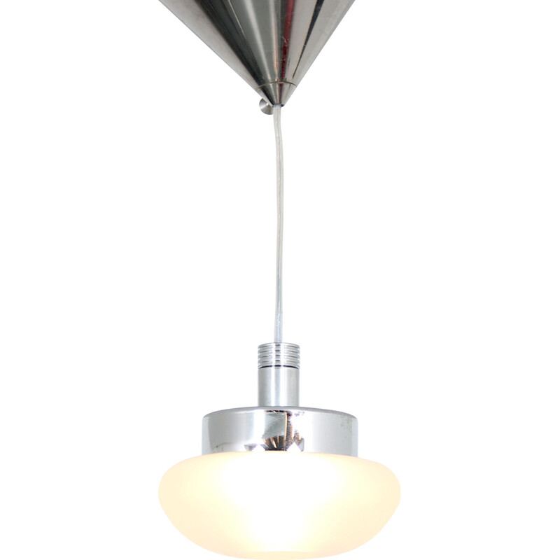 Set of vintage suspension lamps "Ony S" by Toso and Massari for Leucos, Italy around 2000