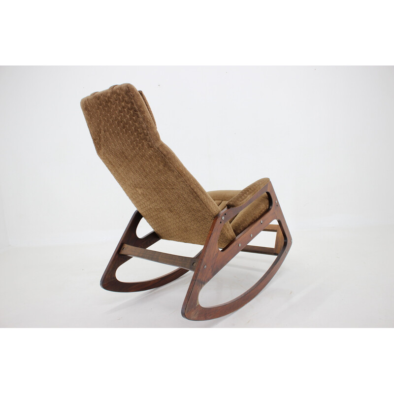 Vintage beech rocking chair by Uluv, Czechoslovakia 1960s