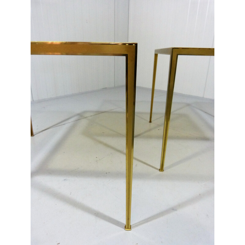 Pair of brass side tables produced by Vereinigte Werkstätten - 1950s