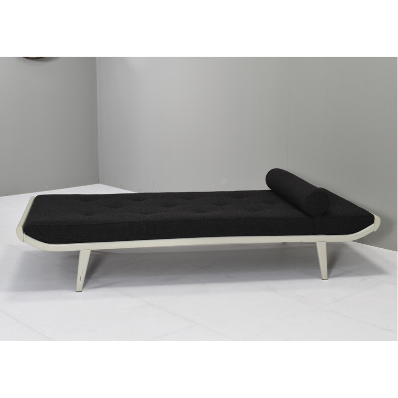 Vintage Cleopatra daybed in metal, teak and fabric by Dick Cordemeijer for Auping, Netherlands 1953s