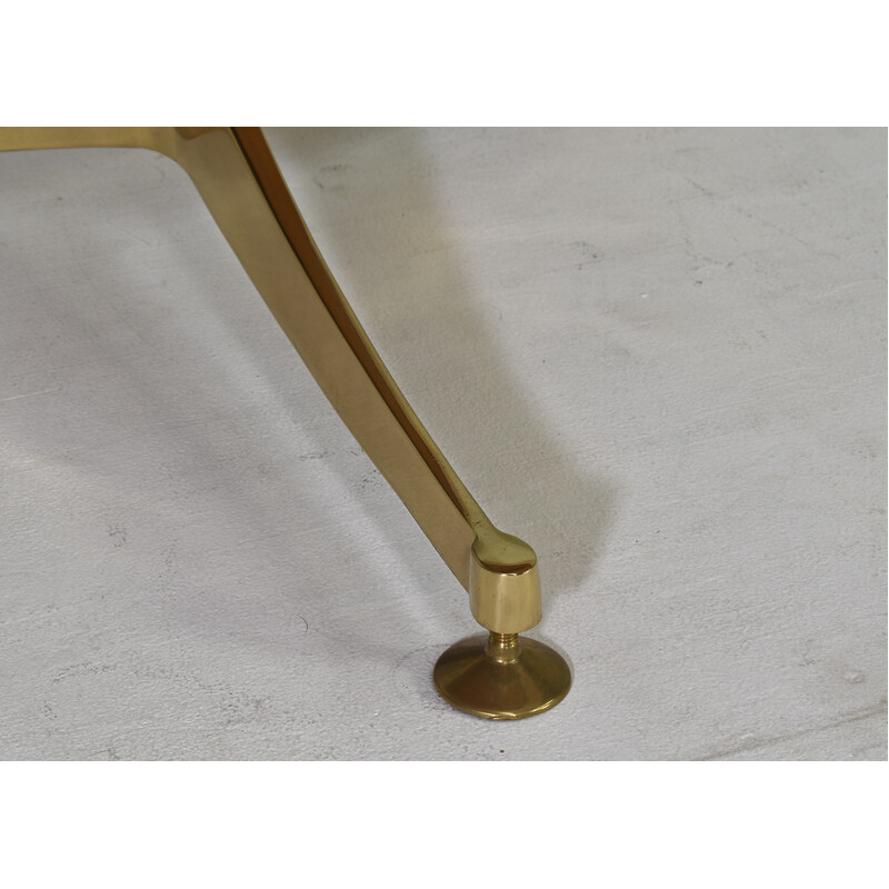 Vintage marble, brass and metal table, Italy 1970s