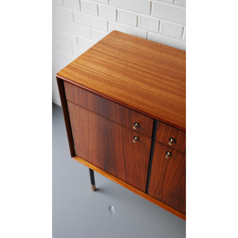 Rosewood and mahogany sideboard produced by Heals - 1950s