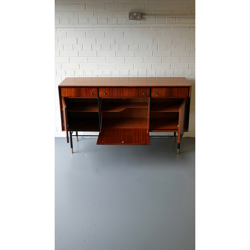 Rosewood and mahogany sideboard produced by Heals - 1950s