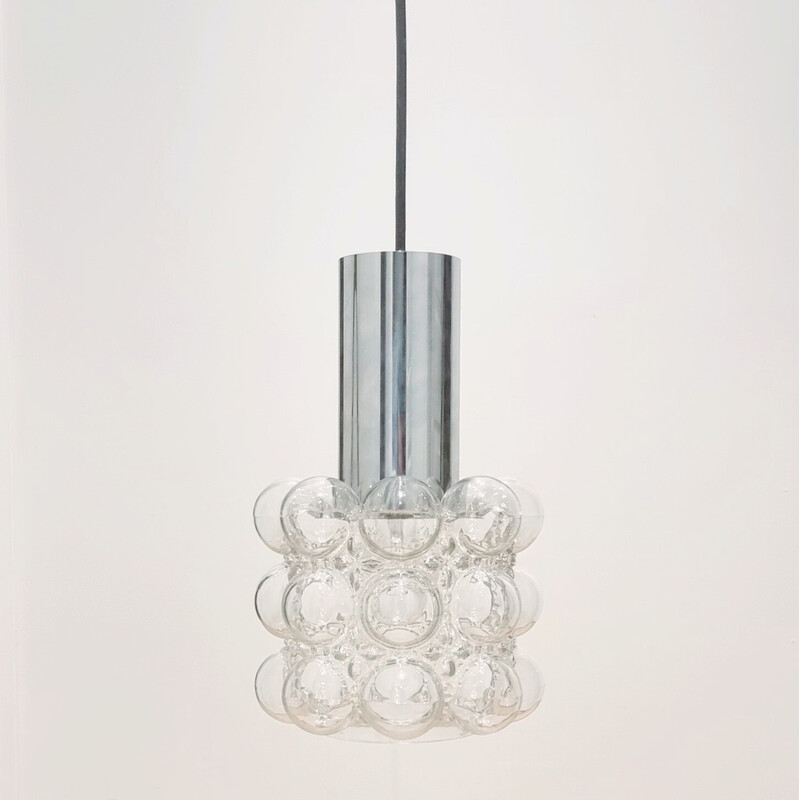Lámpara colgante de cristal vintage de Helena Tynell para Limburg, Alemania Años 60