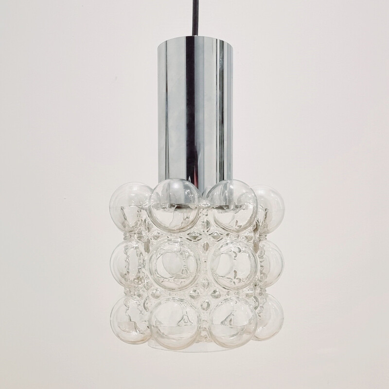 Vintage glazen hanglamp van Helena Tynell voor Limburg, Duitsland 1960