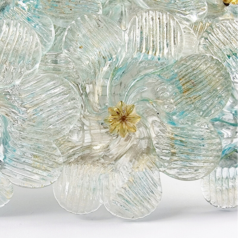 Aplique vintage en cristal de Murano y metal para Barovier