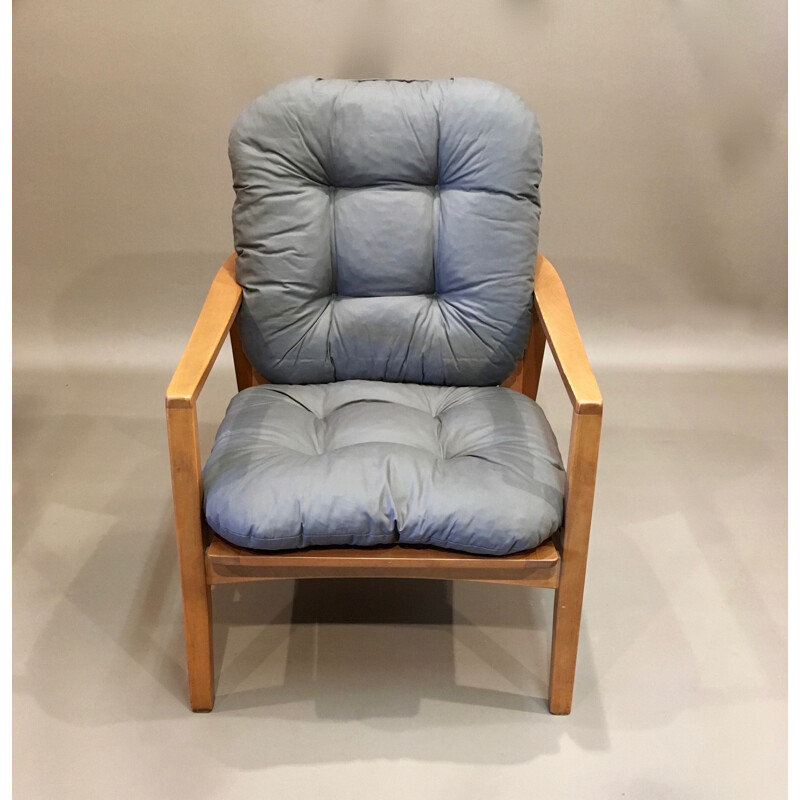 Scandinavian armchair in grey - 1960s