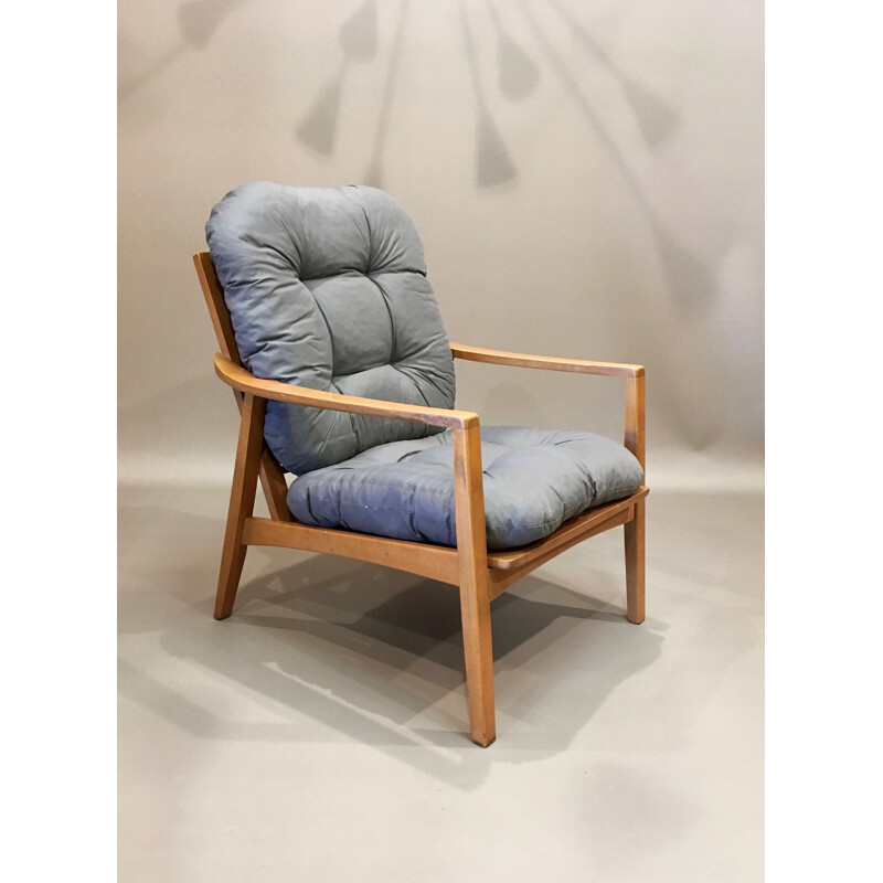 Scandinavian armchair in grey - 1960s
