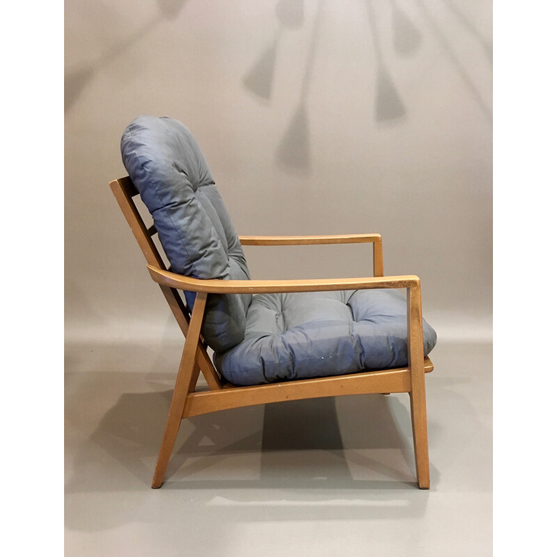 Scandinavian armchair in grey - 1960s