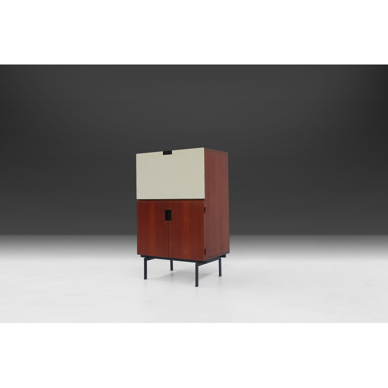 Vintage teak and metal chest of drawers by Cees Braakman for Pastoe, Netherlands 1958s