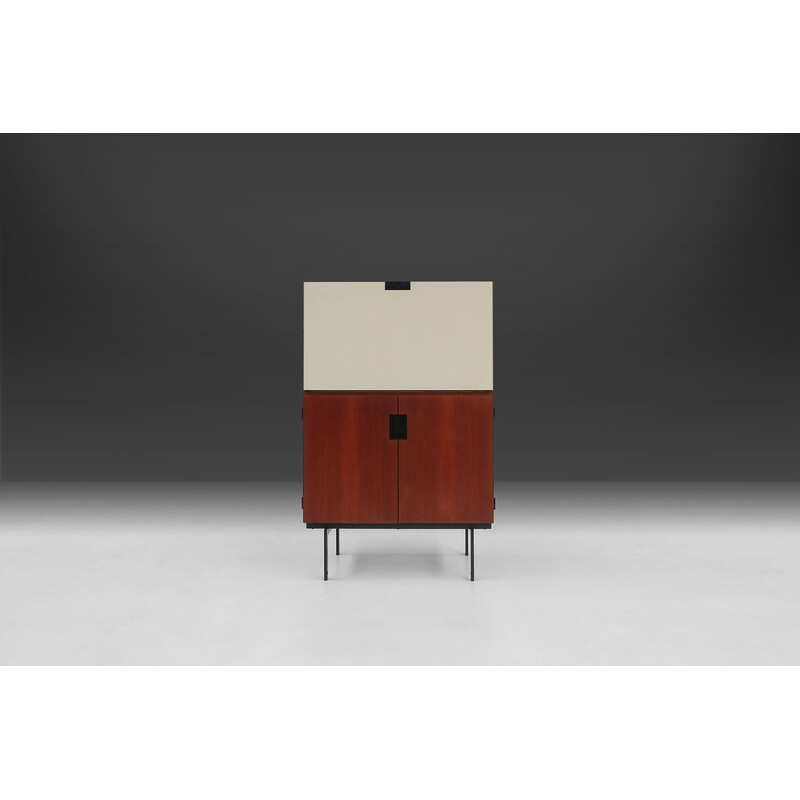 Vintage teak and metal chest of drawers by Cees Braakman for Pastoe, Netherlands 1958s