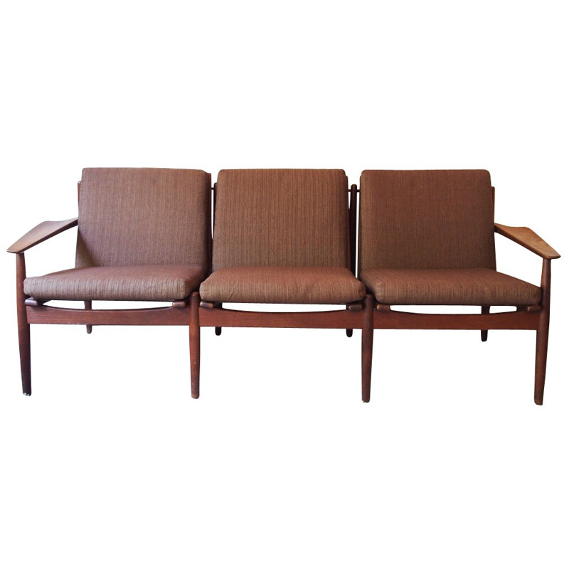 Chocolate 3 seater sofa, Arne VODDER - 1960s