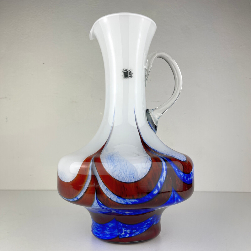 Vintage Murano glass pitcher by Carlo Moretti, Italy 1970s
