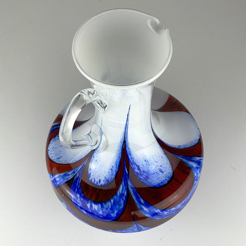 Vintage Murano glass pitcher by Carlo Moretti, Italy 1970s