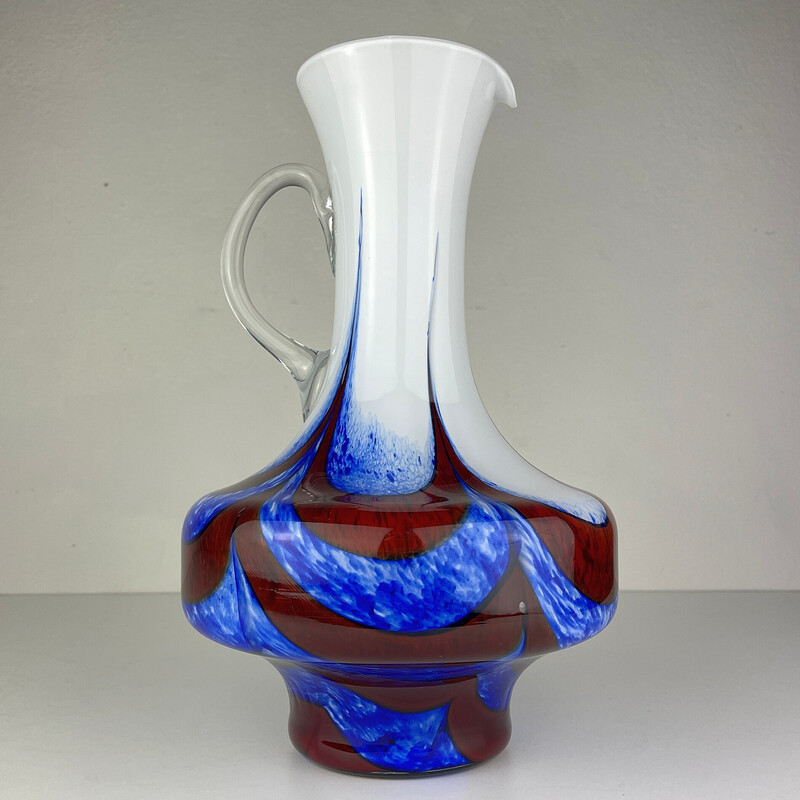 Pichet vintage en verre de Murano par Carlo Moretti, Italie 1970