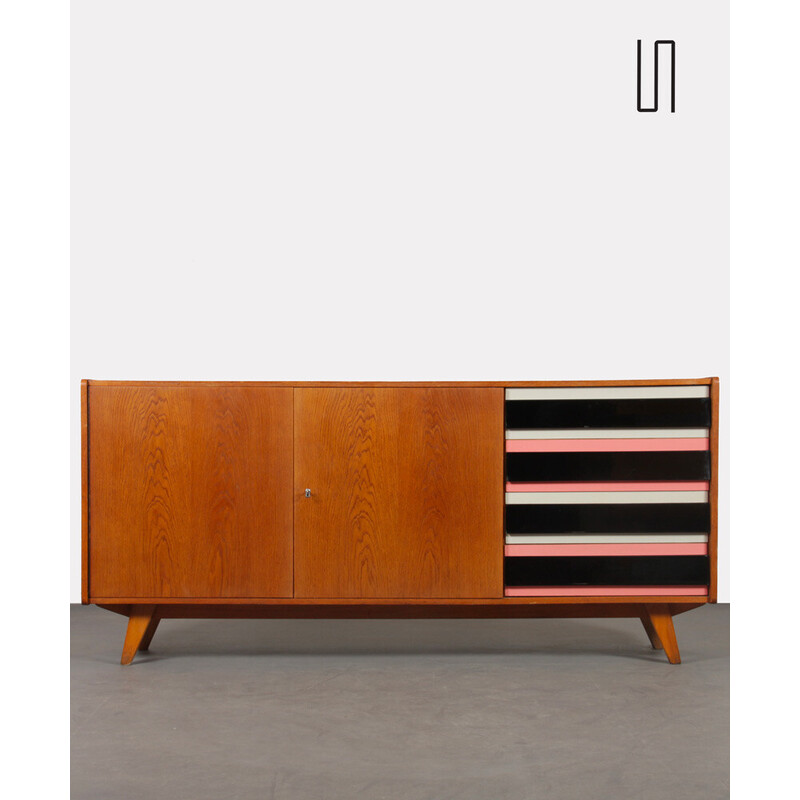 Credenza U-460 in rovere vintage di Jiri Jiroutek per Interier Praha, Repubblica Ceca 1960