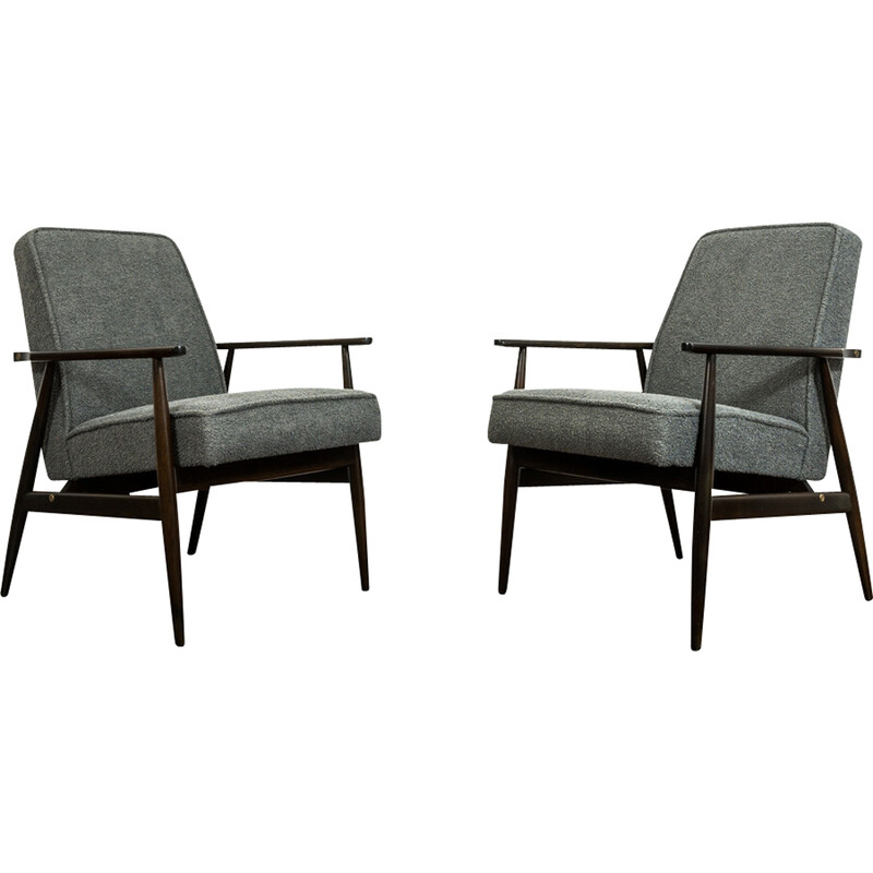 Pair of vintage loop chairs by H. Lis, 1960s
