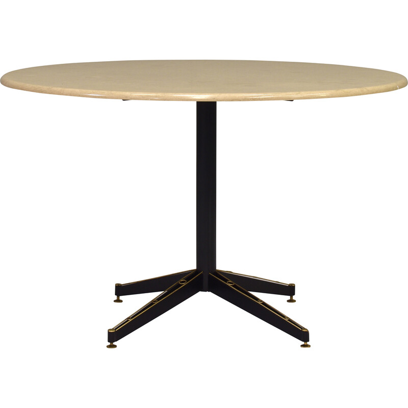 table vintage italienne - plateau marbre