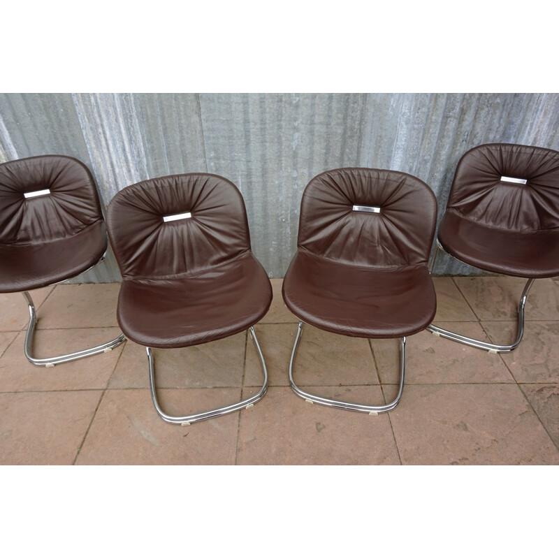 Set of 4 Sabrina dining chairs by Gastone Rinaldi for Rima – 1970