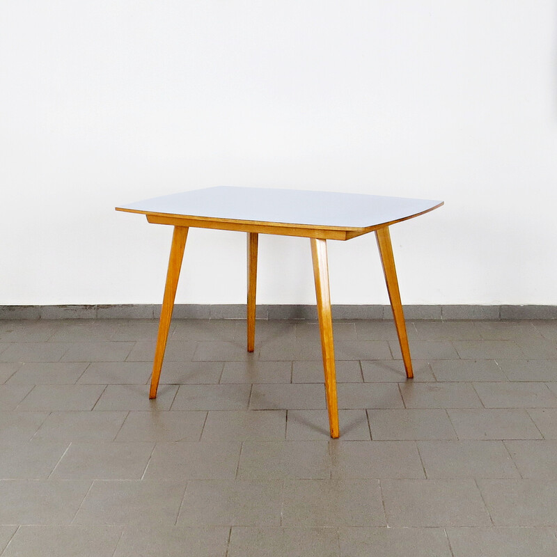 Mesa de comedor vintage de madera, 1958