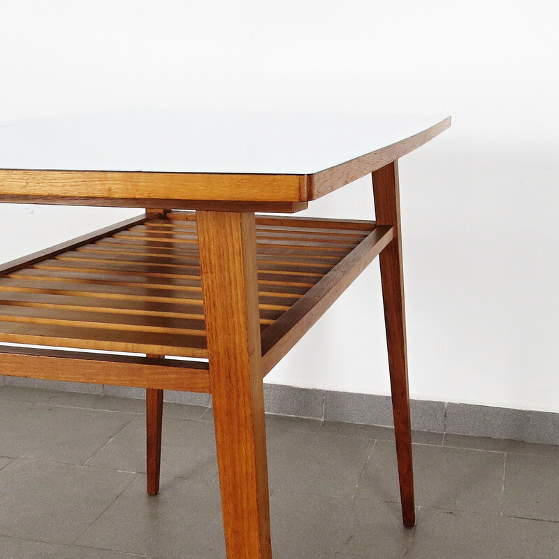 Vintage dining table with plastic top, 1958