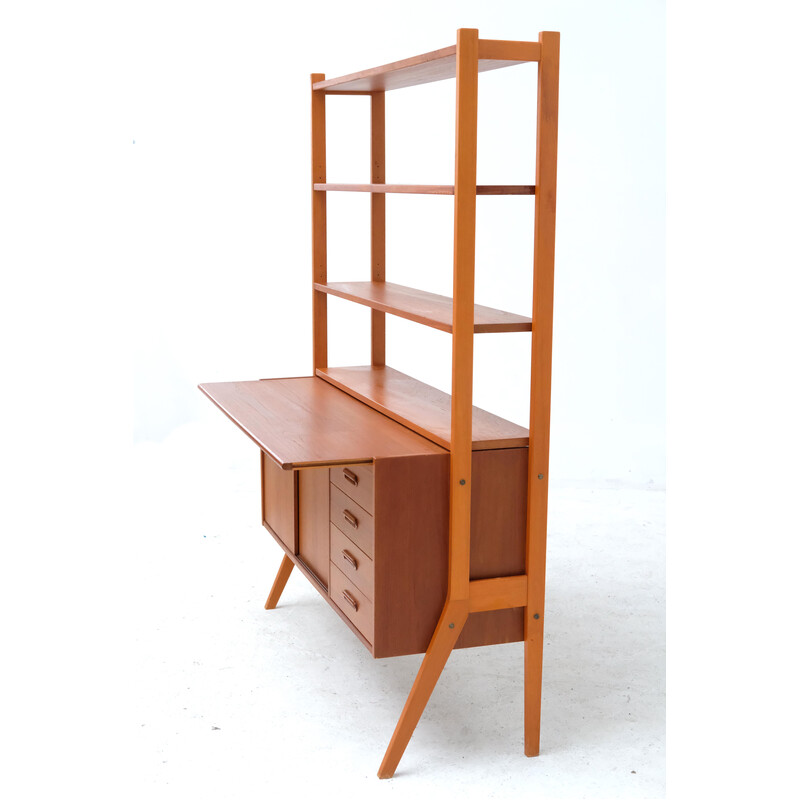 Vintage teak bookcase by Bengt Ruda for Norska Kompaniet, Denmark 1960s