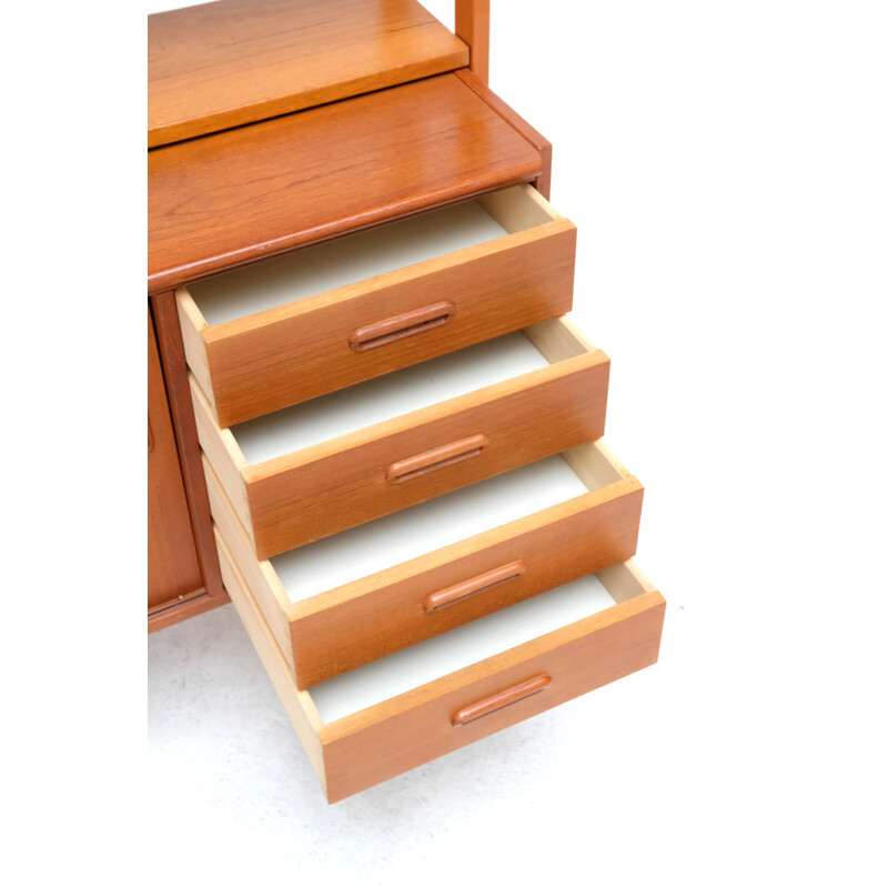 Vintage teak bookcase by Bengt Ruda for Norska Kompaniet, Denmark 1960s